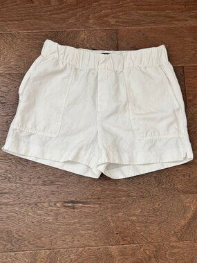 Banana Republic White Linen/Cotton Blend Shorts size S